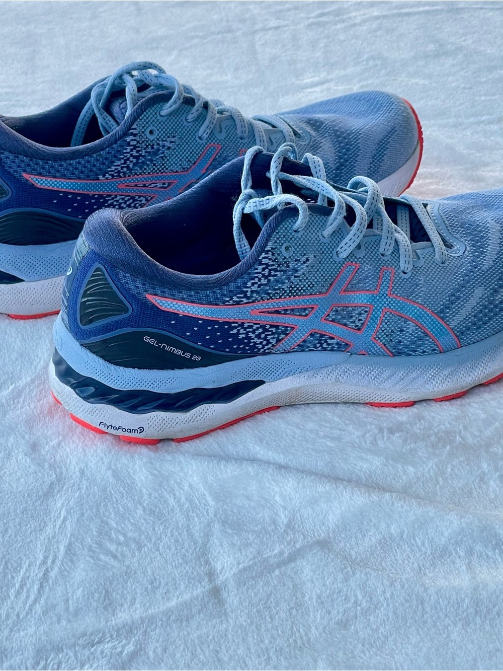 Asics Gel-Nimbus 23 Women Running Shoes Mist Blazing Coral 1012A885 Sz 9 EUC - Picture 6 of 9